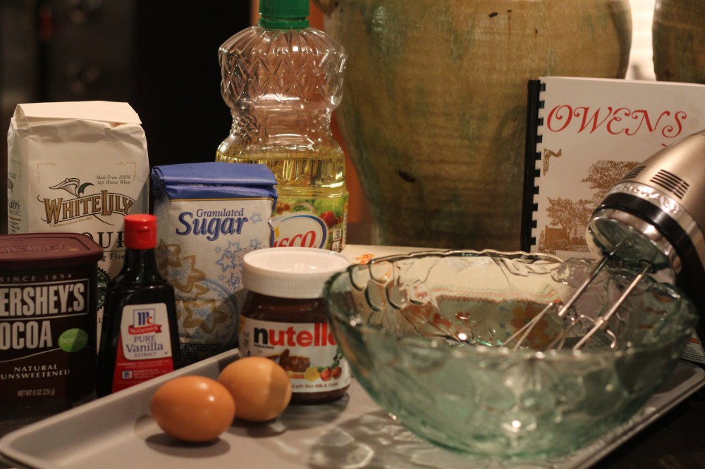 Ingredients for Old Fashioned Drop Sugar Cookies with Nutella