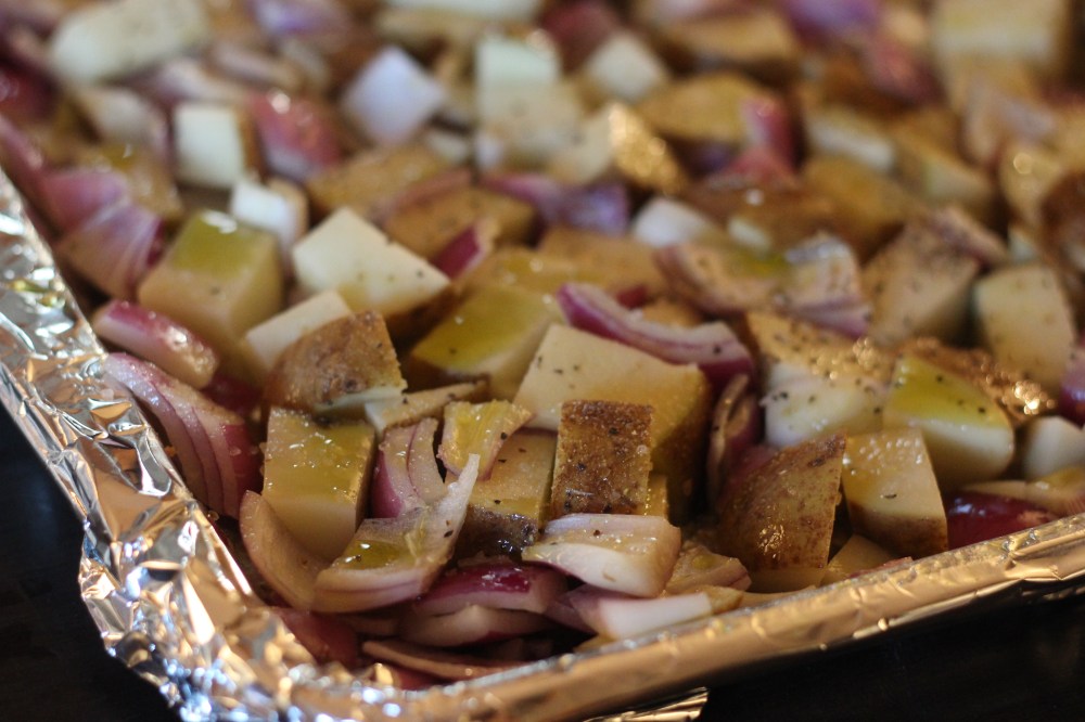 Roasted Potatoes & Onions
