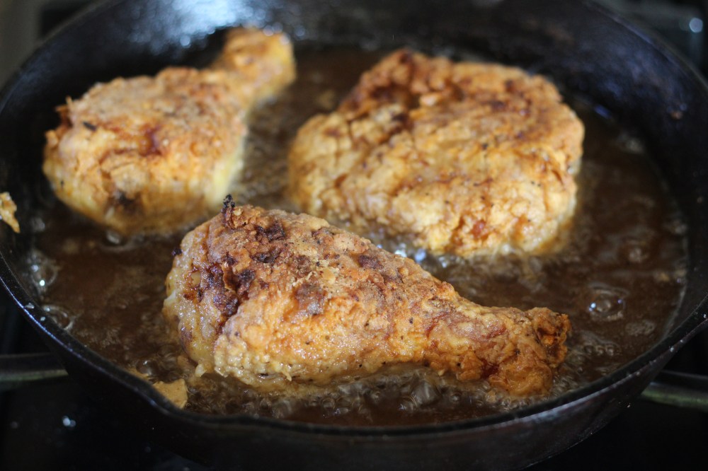 Sweet Tea Brined, Buttermilk Fried Chicken with Sriracha Honey Sauce